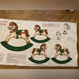 Cranston Print Works Co. - Rocking Horse Appliqués. 1 large, 3 small Vtg but New